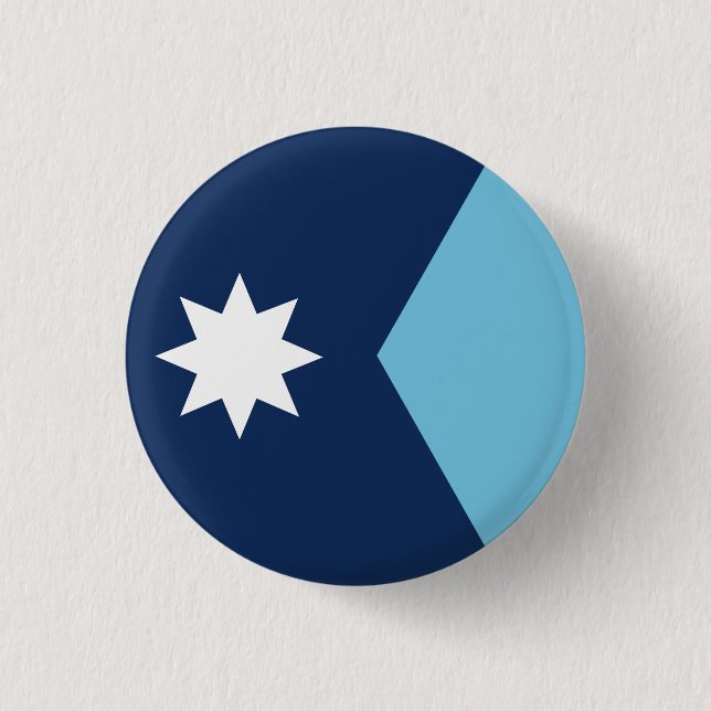 Minnesota Flag 3 Cm Round Badge (Front)