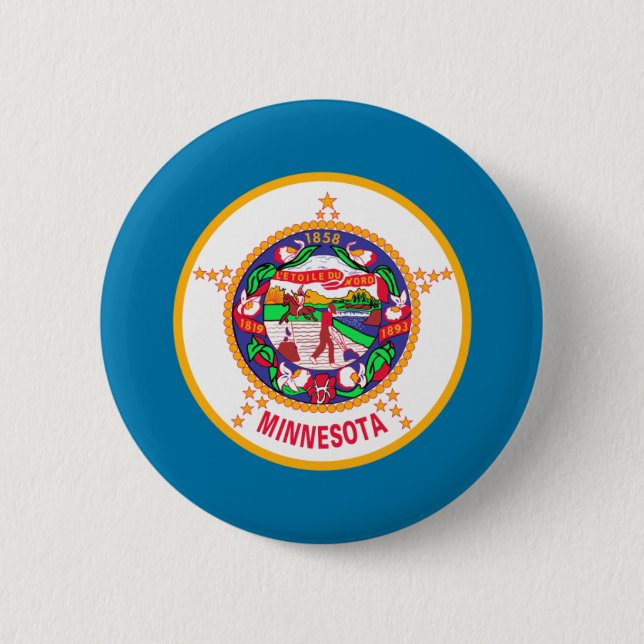 Minnesota Flag 6 Cm Round Badge (Front)