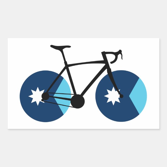 Minnesota Flag Cycling Rectangular Sticker (Front)