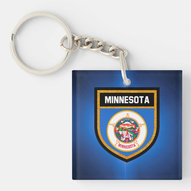 Minnesota  Flag Key Ring (Front)