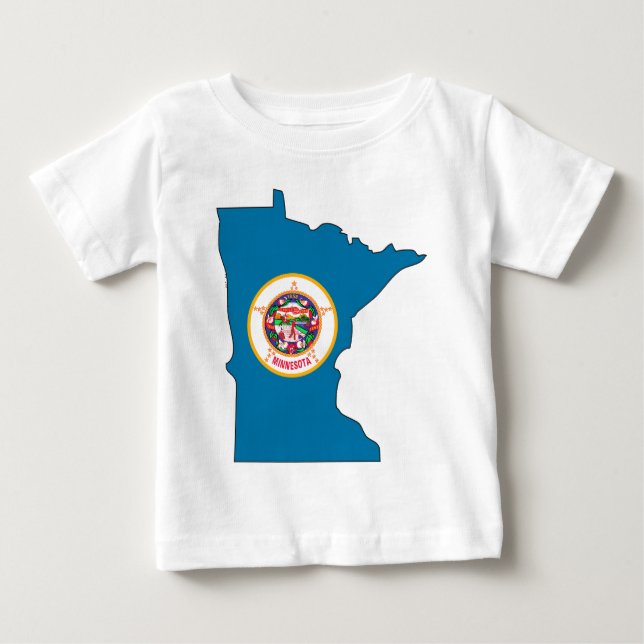 Minnesota Flag Map Baby T-Shirt (Front)