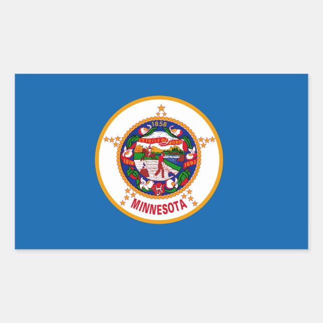 Minnesota Flag Rectangular Sticker (Front)
