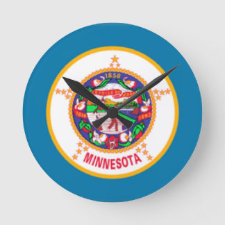 Minnesota Flag Round Clock