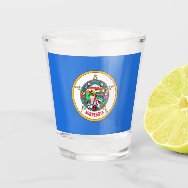 Minnesota flag  shot glass (Front)