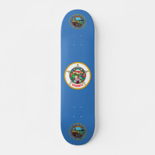 Minnesota flag skateboard