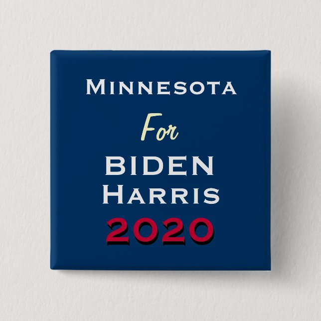 MINNESOTA For BIDEN HARRIS 2020 Campaign Button (Front)