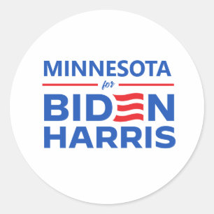 Minnesota for Biden Harris Classic Round Sticker