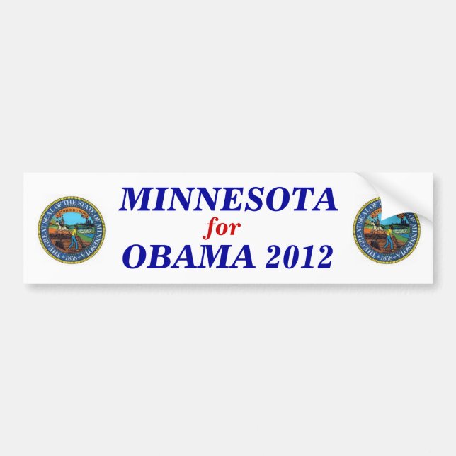 Minnesota for Obama 2012 sticker (Front)