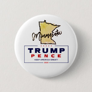 Minnesota for Trump- Pence 2020 6 Cm Round Badge