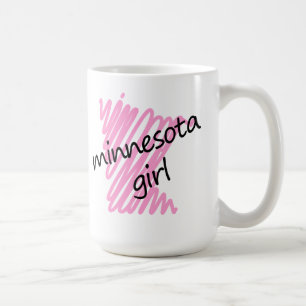 Minnesota Girl with Scribbled Minnesota Map Coffee Mug