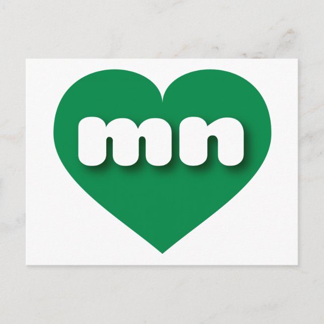 Minnesota green heart - I love mn Postcard (Front)