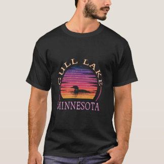 Minnesota - Gull Lake With Loon Sunset - Gull Lake T-Shirt