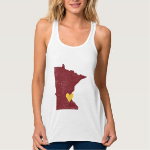Minnesota Heart shirt (maroon) - Customisable!