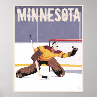 Minnesota hockey poster