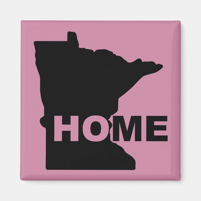 Minnesota Home Away From State Fridge Magnet (Front)