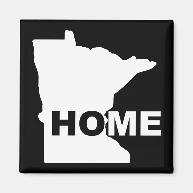 Minnesota Home Away From State Fridge Magnet (Front)