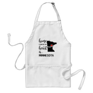 Minnesota home is where the heart is standard apron