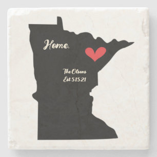 Minnesota Home Marble Stone Coaster