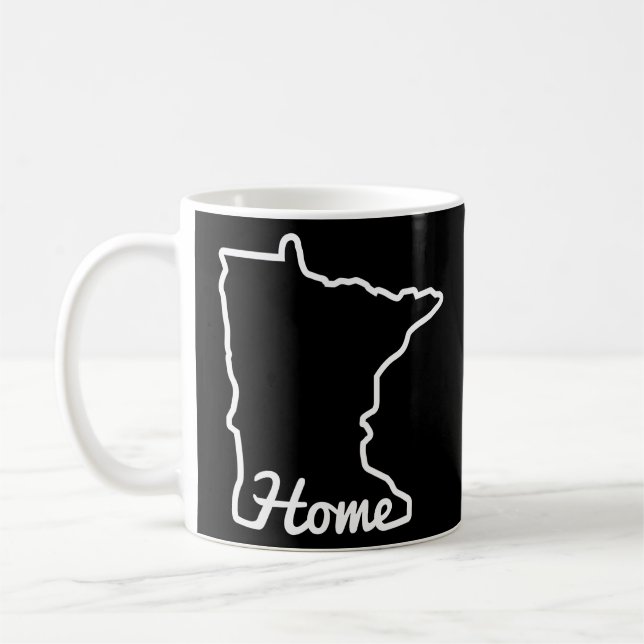 Minnesota Home Mn State Map Minnesotan  Coffee Mug (Left)