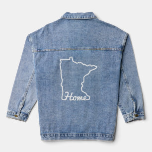 Minnesota Home Mn State Map Minnesotan Denim Jacket