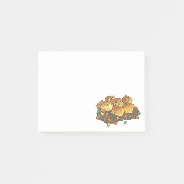 Minnesota Hot Dish Tater Tot Casserole Post-it Notes (Front)