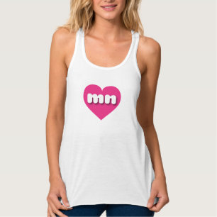 Minnesota hot pink heart - I love mn Singlet