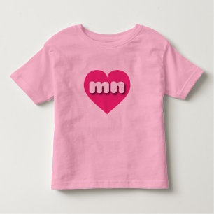 Minnesota hot pink heart - I love mn Toddler T-Shirt