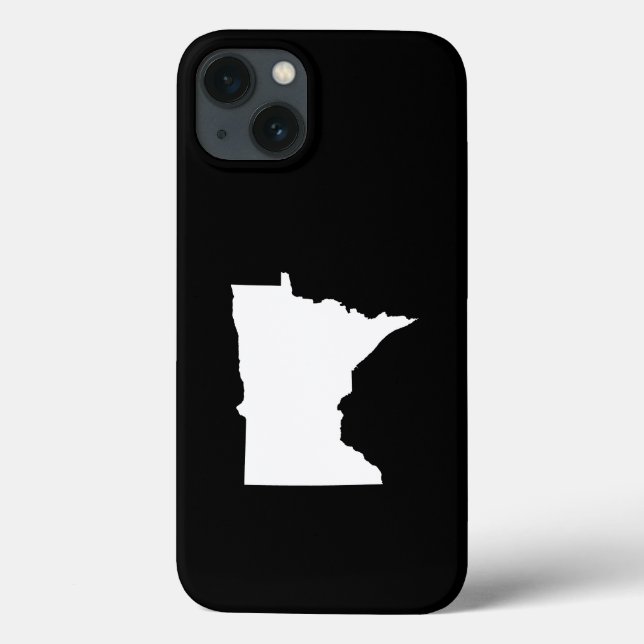 Minnesota in White and Black Case-Mate iPhone Case (Back)