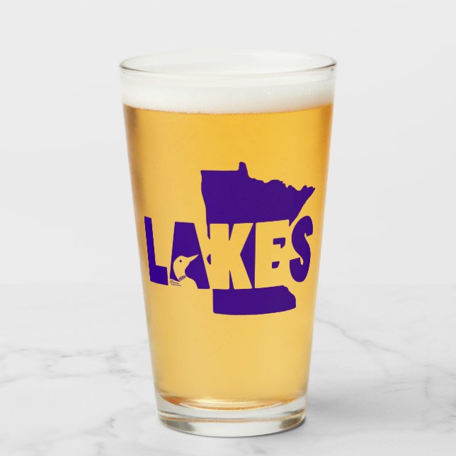 Minnesota Lakes Glass (Front Filled)