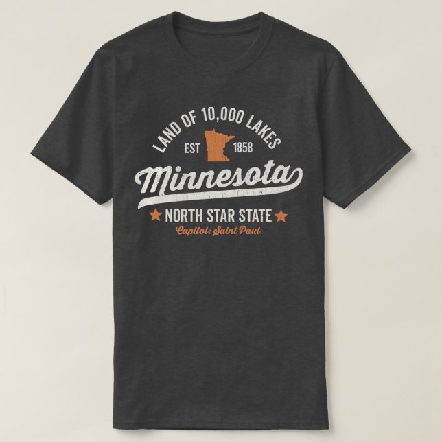 Minnesota Land of 10000 Lakes T-Shirt (Design Front)