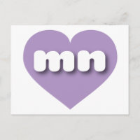 Minnesota lavender heart - I love mn