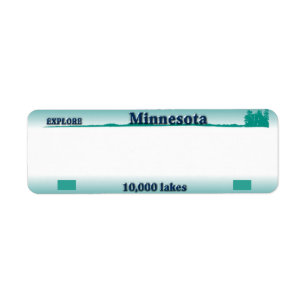 Minnesota License Plate Address Label
