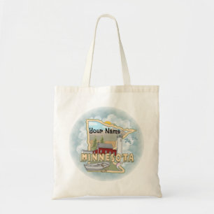 Minnesota Lighthouse custom name Tote Bag