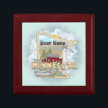 Minnesota Lighthouse  Gift Box<br><div class="desc">Minnesota Lighthouse gift box by ArtMuvz Illustration. Matching watercolor lighthouse t shirt, apparel, nautical clothing, lighthouse collector apparel. Lighthouse gifts are a great way to show someone you care, especially if they love the ocean, the coast, or lighthouses themselves. Lighthouses are iconic symbols of hope, guidance, and safety, and they...</div>
