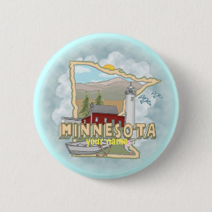 Minnesota Lighthouse pin button