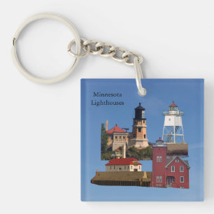 Minnesota Lighthouses acrylic key chain