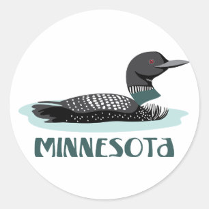 Minnesota Loon Classic Round Sticker