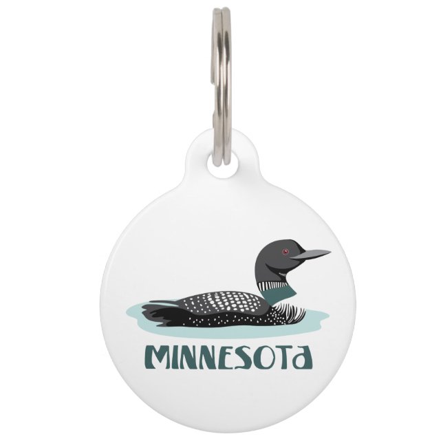 Minnesota Loon Pet Tag (Front)