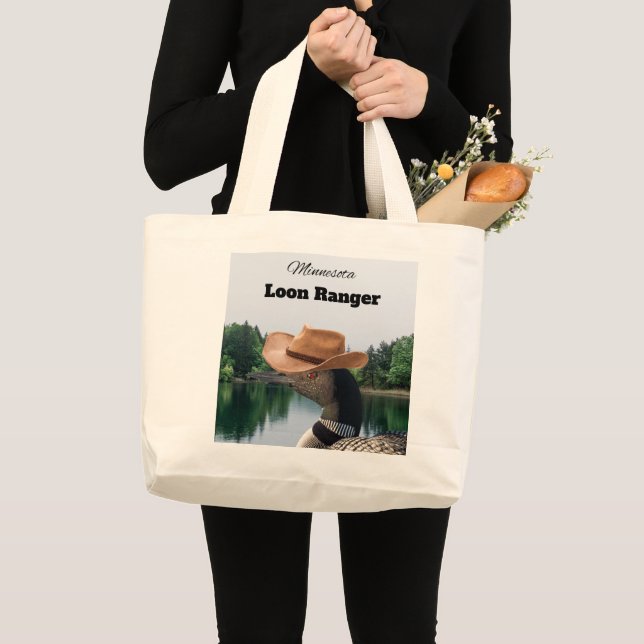 Minnesota Loon Ranger Canvas Tote Bag (Front (Product))