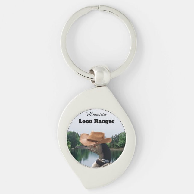 Minnesota Loon Ranger Metal Keychain (Front)