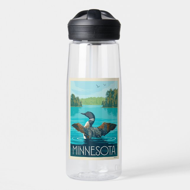 Minnesota | Loon Water Bottle (Front)