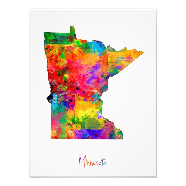 Minnesota Map Photo Print (Front)
