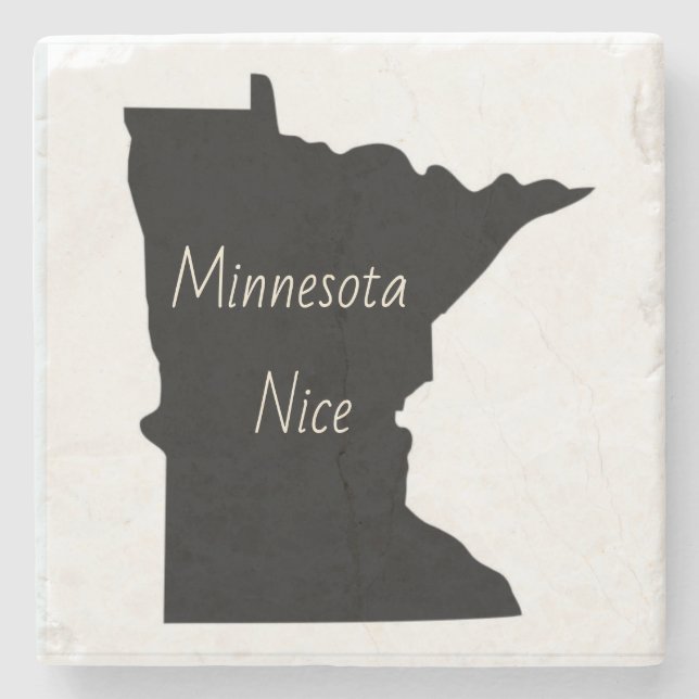 Minnesota Marble Stone Coaster Minnesota NIce (Front)
