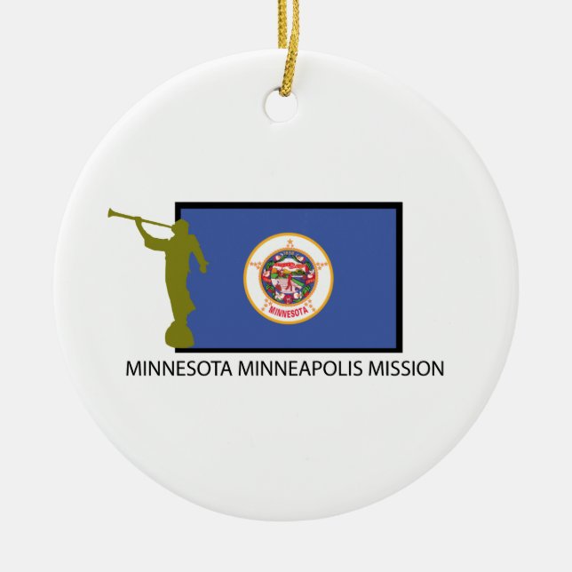 MINNESOTA MINNEAPOLIS MISSION LDS CTR CERAMIC TREE DECORATION (Front)