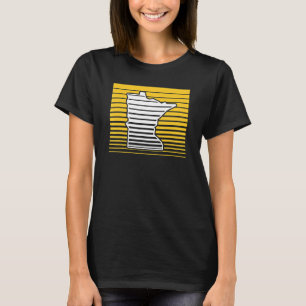 Minnesota MN Cool Purple and Yellow Retro Style Gr T-Shirt