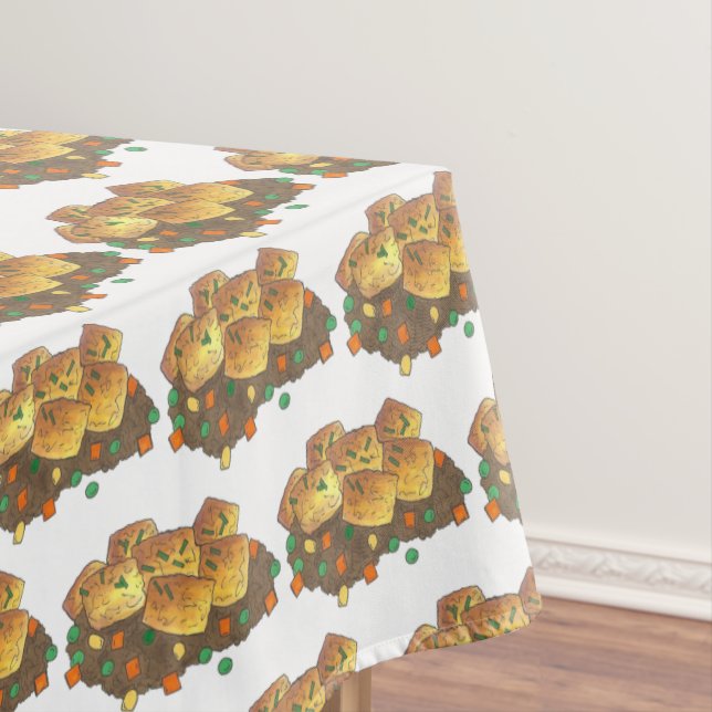 Minnesota MN Hotdish Hot Dish Tater Tot Casserole Tablecloth (In Situ)