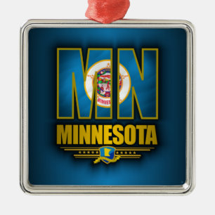 Minnesota (MN) Metal Tree Decoration
