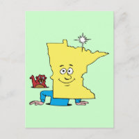 Minnesota MN Vintage Travel Souvenir Caricature