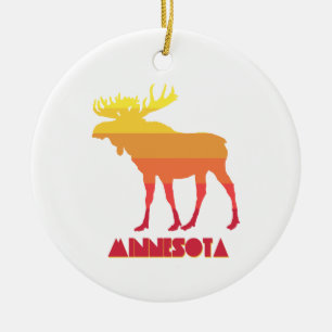 Minnesota Moose Ceramic Tree Decoration