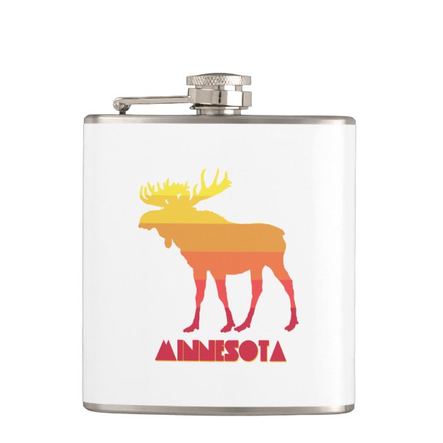 Minnesota Moose Hip Flask (Front)
